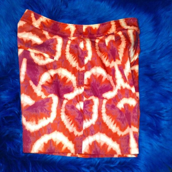 NWOT WHBM Pleated Shorts; L", Ikat Sunburst, Beach Girl, Vacation Mode, Chic - Picture 6 of 6